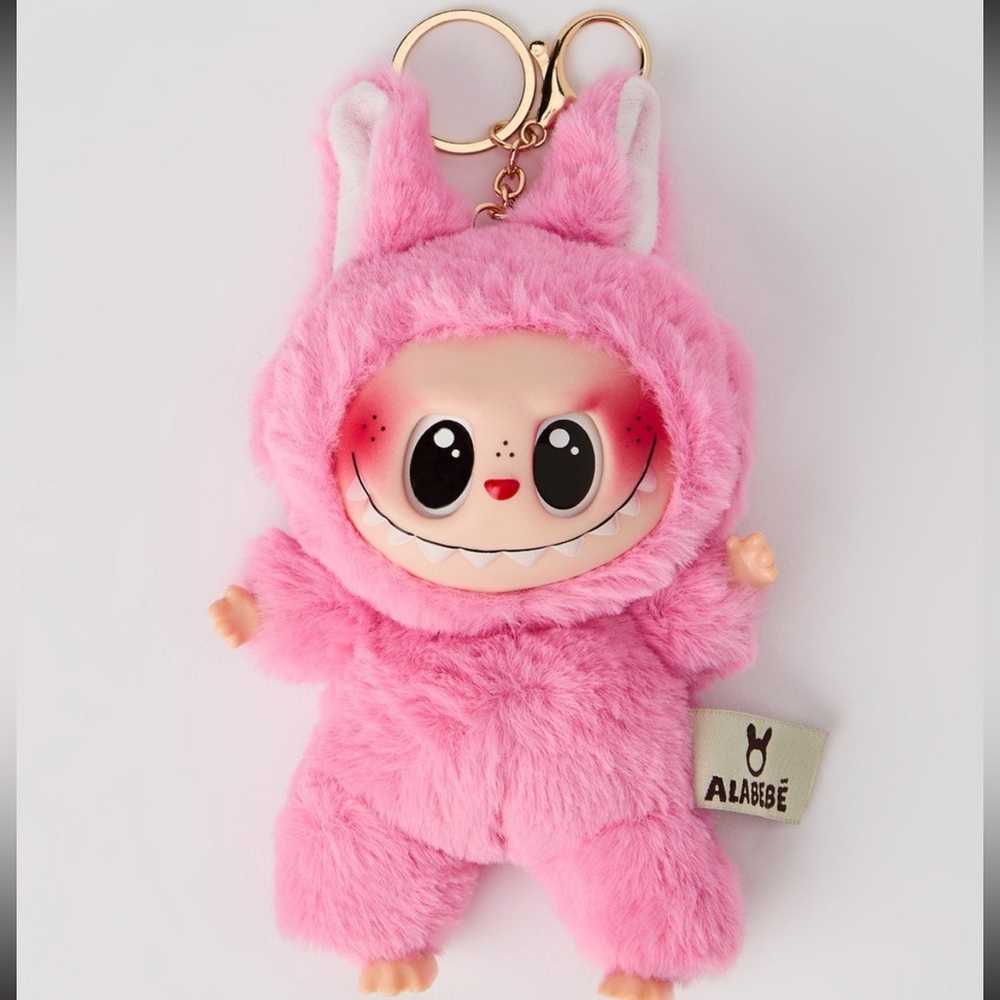 Labubu Inspired Faux Fur Keychain Set – Multiple Colours - Picture 3 of 16